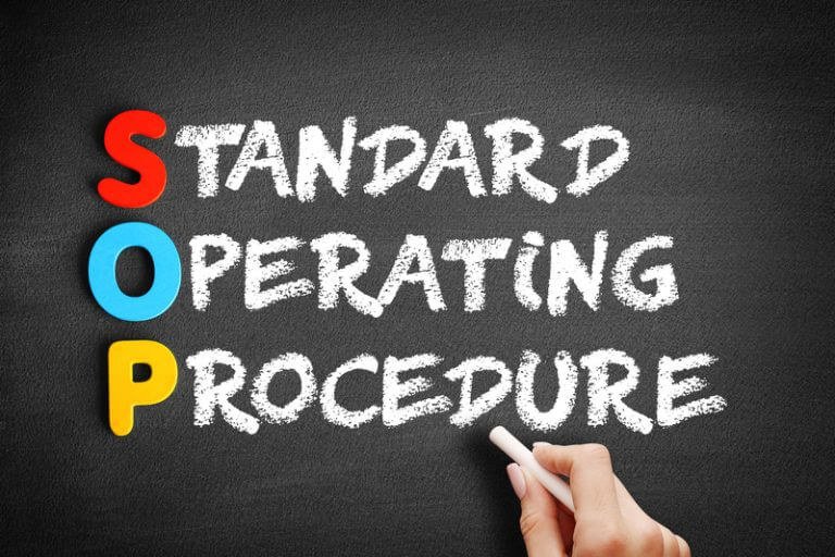 The first step in writing an sop